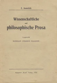 Wissenschaftliche und philosophische Prosa