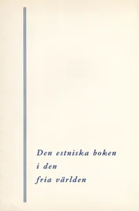 Den estniska boken i den fria världen