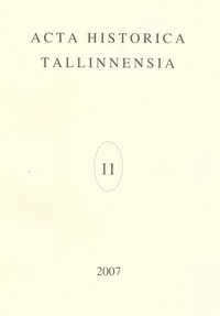 Acta Historica Tallinnensia