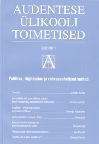 Audentese Ülikooli Toimetised 2001/01