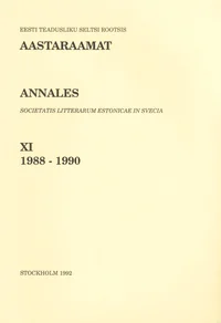 Eesti Teadusliku Seltsi Rootsis aastaraamat. Annales Societatis Litterarum Esonicae in Svecia
