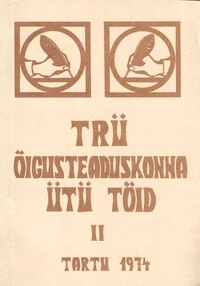 TRÜ Õigusteaduskonna ÜTÜ töid