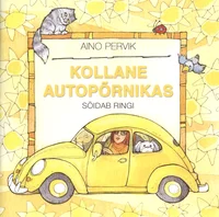 Kollane autopõrnikas sõidab ringi