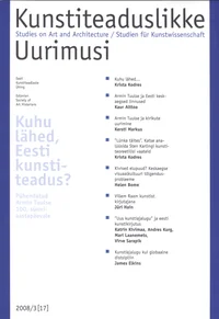 Kunstiteaduslikke uurimusi 2008/3