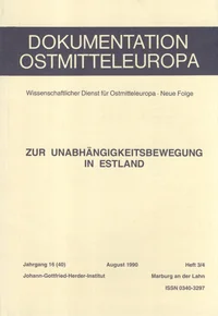 Dokumentation Ostmitteleuropa, August 1990, Jahrgang 16 (40), Heft 3/4