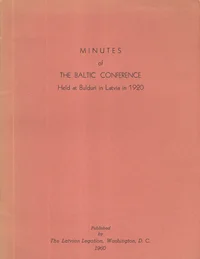 Minutes of the Baltic conference