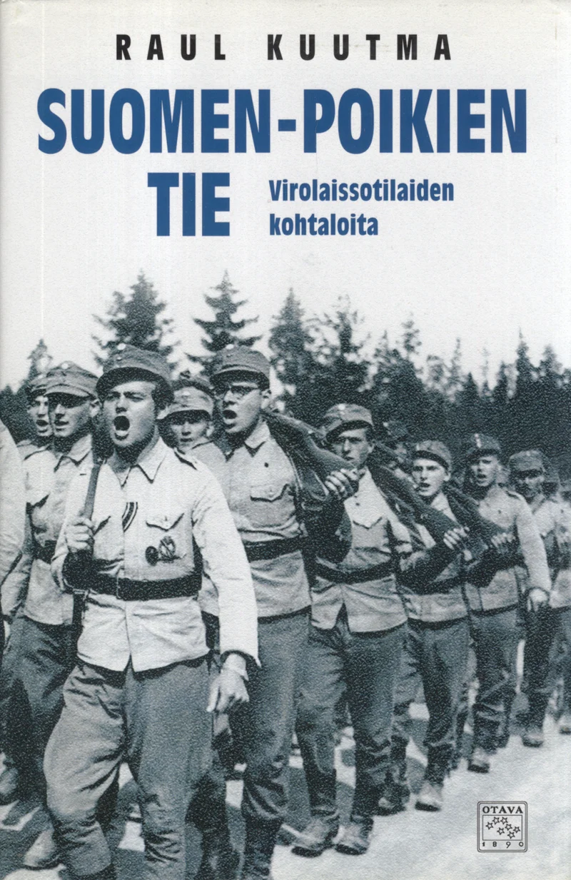 Suomen-poikien tie - Raul Kuutma (Otava, 2004). Mustvalge ajaloofoto marssivatest sõduritest mundrites, kes liiguvad ridades ja laulavad või hüüavad. Fotograafia on dokumentaalses stiilis ning kujutab sõjaaja atmosfääri.