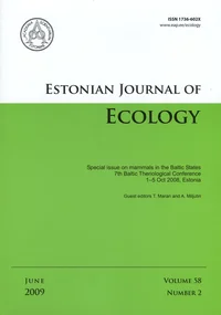 Estonian Journal of Ecology. Volume 58. 2009/2