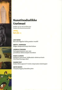 Kunstiteaduslikke uurimusi 2009/1-2