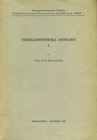 Värmlandsfinska ortnamn