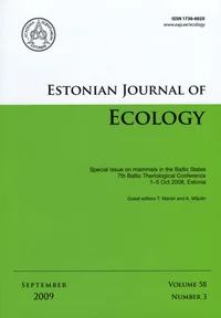 Estonian Journal of Ecology. Volume 58. 2009/3