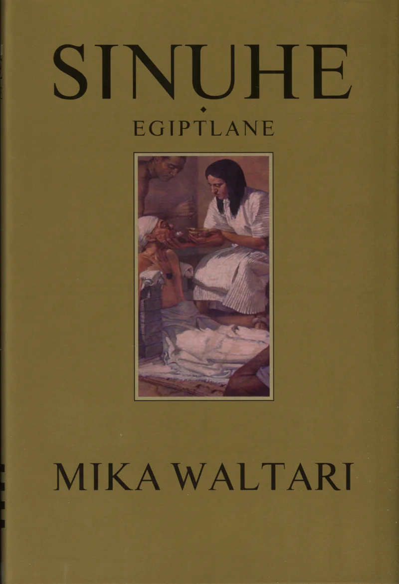 Sinuhe, egiptlane - Mika Waltari (Varrak, 2009). Tummerohelise taustaga kaanel on antiikset Egiptust kujutav õlimaalilik illustratsioon, millel on näha vanaegiptuse rõivais inimfiguurid interjööris. Kujundus on klassikaline ja tagasihoidlik, pealkiri ja autori nimi on kuldses kirjas.