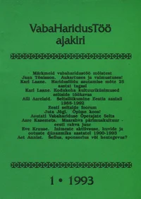 VabaHaridusTöö ajakiri 1993 nr 1