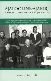 Ajalooline Ajakiri 2009/1-2. The Estonian Historical Journal