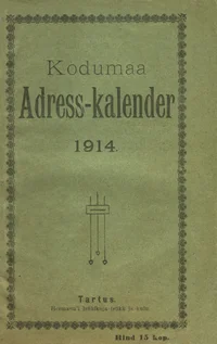Kodumaa Adress-kalender 1914