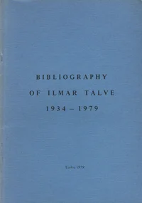 Bibliography of Ilmar Talve 1934-1979