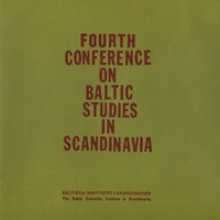 Fourth Conference on Baltic Studies in Scandinavia