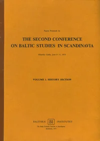 Papers presented at the second Conference on Baltic Studies in Scandinavia