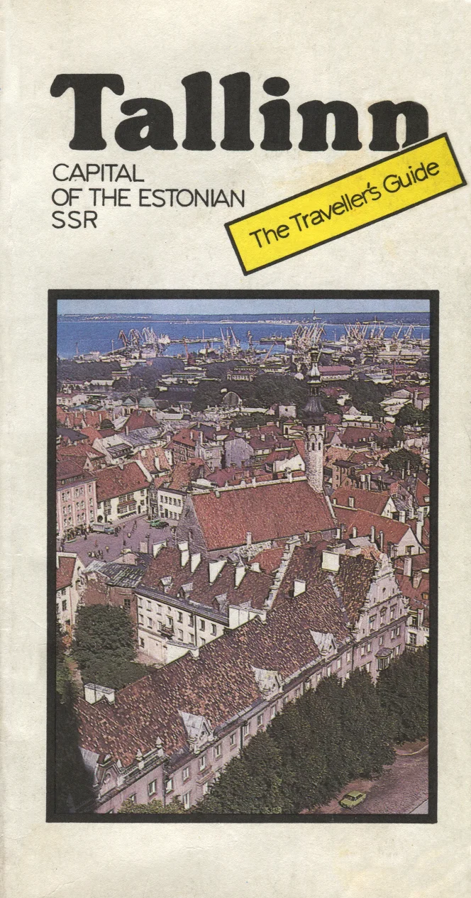 Tallinn - Tamara Tomberg (Perioodika, 1988). Kaanel on panoraamfoto Tallinna vanast linnast punakaspruunide katustega ning taustal paistab sadam ja meri. Foto on tehtud kõrgelt, andes laia vaate keskaegse linna üle.
