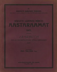 Sisevete uurimise büroo aastaraamat. Jahrbuch des Hydrometrischen Büros Estlands