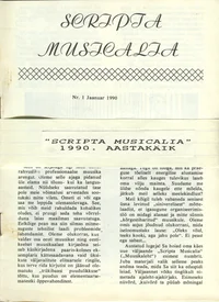 Scripta Musicalia