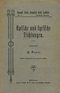 Epische und lyrische Dichtungen