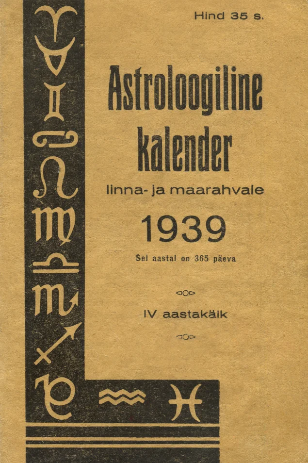 Astroloogiline kalender 1939