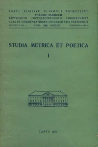 Studia metrica et poetica