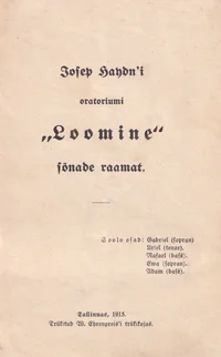 Josep Haydn'i oratoriumi «Loomine» sõnade raamat