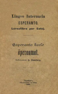 Esperanto keele õperaamat. Lingvo Internacia Esperanto