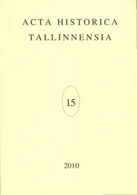 Acta Historica Tallinnensia