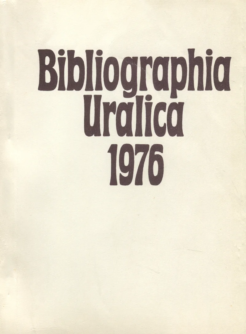 Bibliographia Uralica 1976