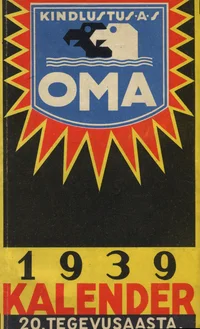 Eesti omavalitsuste ja ühistegeliste asutiste kindlustus-aktsiaseltsi «OMA» kalender 1939. a.