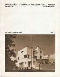 Ehituskunst. Estonian Architectural Review 1996/15