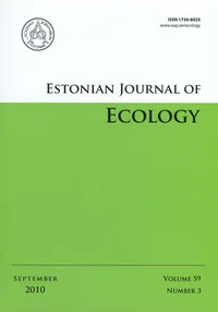 Estonian Journal of Ecology. Volume 59. 2010/3