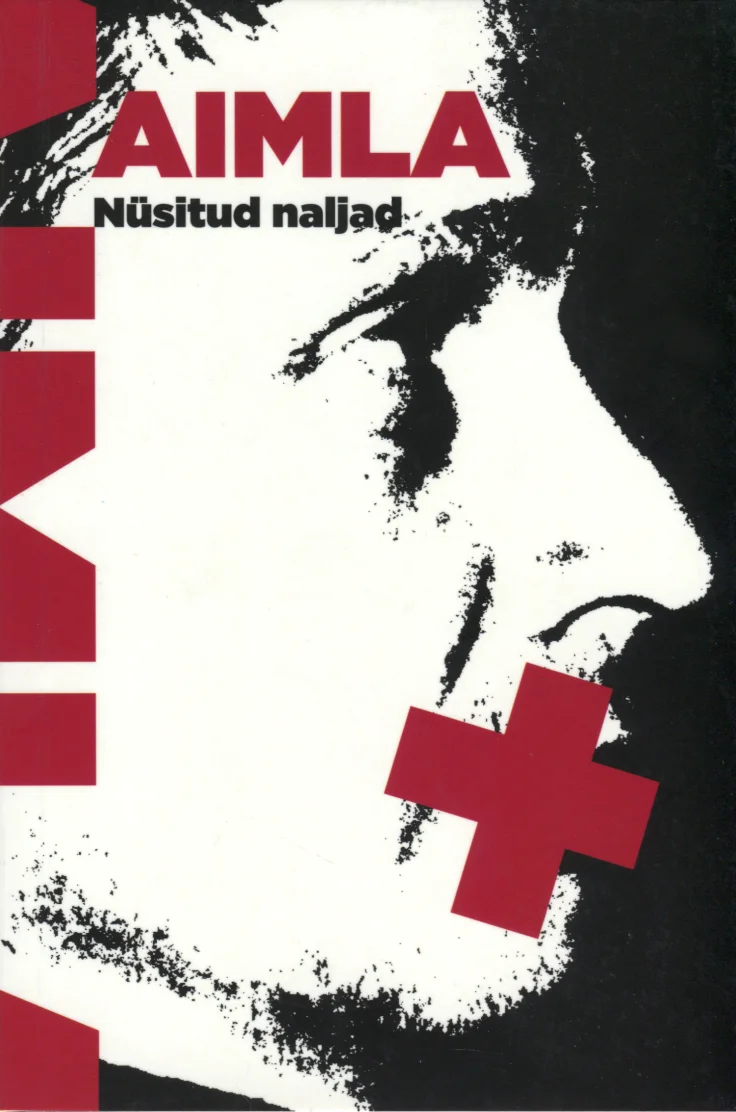 Nüsitud naljad - Priit Aimla (Tänapäev, 2012). Mustvalge graafiline kaanekujundus, millel on kõrge kontrastiga mehe profiilsiluett valgel taustal. Kaanel on punane rist suule asetatud plaastri kujul, vihjates tsenseeritud või vaigistatud huumorile.
