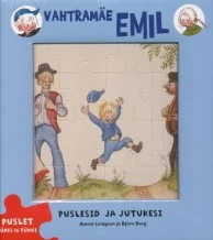 Vahtramäe Emil - Astrid Lindgren (Sinisukk, 2011). Pusle-stiilis kaanepilt, mis kujutab joonistatud poissi jooksmas kahe täiskasvanu eest, taustal maalähedane õuekeskkond. Illustratsioon on ereda ja sõbraliku värvikasutusega, tüüpiline Björn Bergi klassikalisele Emili-sarja stiilile.