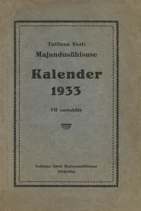 Tallinna Eesti Majandusühisuse Kalender 1933