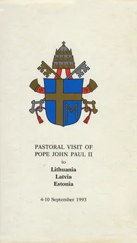 Pastoral visit of pope John Paul II to Lithuania, Latvia, Estonia