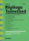 Riigikogu Toimetised