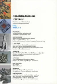 Kunstiteaduslikke uurimusi 2013/1-1