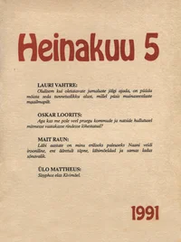 Heinakuu 1991 nr 5