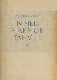 Nimed marmortahvlil