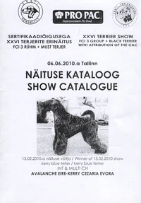 Sertifikaadiõigusega XXVI terjerite erinäitus. XXVI terrier show