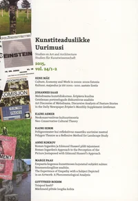 Kunstiteaduslikke uurimusi 2015/1-2