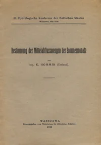 Bestimmung der Mittelabflussmengen der Sommermonate