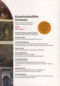 Kunstiteaduslikke Uurimusi 2014/3-4