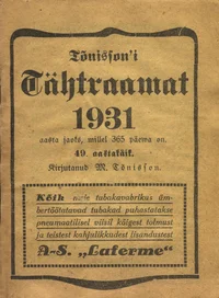 Tõnissoni Täht-raamat 1931