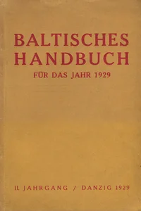 Baltisches Handbuch für das Jahr 1929
