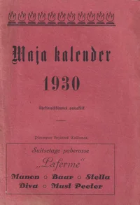 Maja kalender 1930